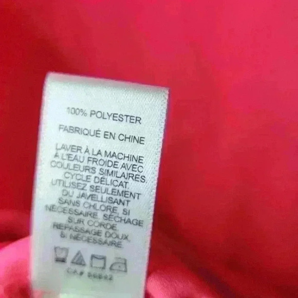 Express Neon pink lattice sleeve blouse. Size small. 100% polyester. - Picture 5 of 5